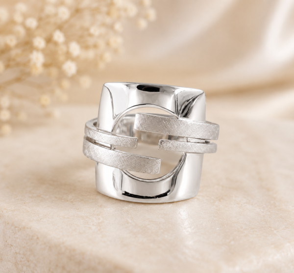Anel Ouro Branco 19,2kt