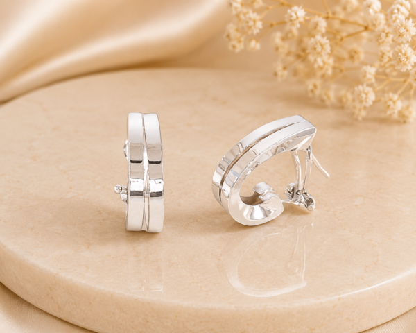 Brincos Ouro Branco 19,2kt