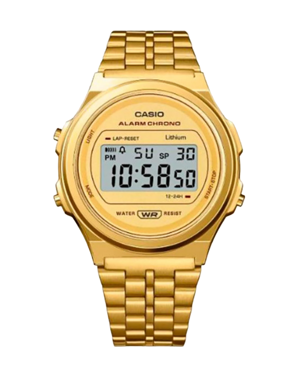 Relógio Redondo Dourado Casio