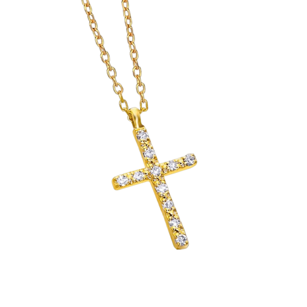 Colar Cruz Ouro 18Kt diamantes Lecarré