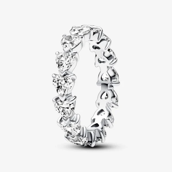 Anel Row of Hearts Eternity Pandora