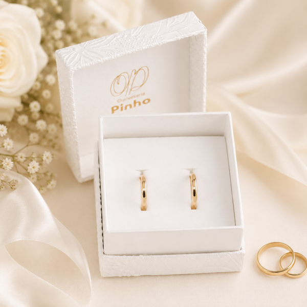 Alianças 3mm Ouro 9kt
