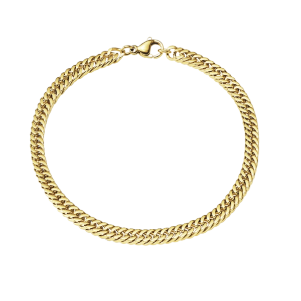 Pulseira Barbela Aço Dourado Hassu