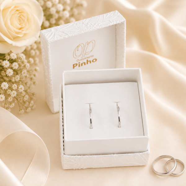 Aliança 2mm Ouro Branco 19,2Kt
