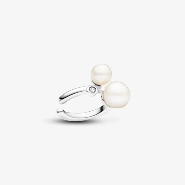 Brincos Ear Cuff Duo Pearls Pandora