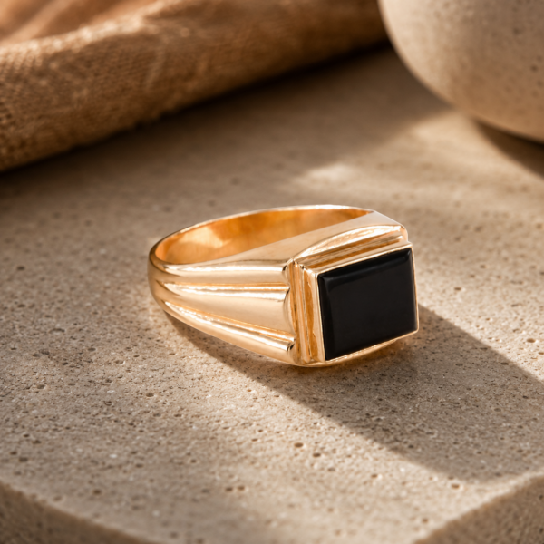 Anel Ónix Ouro 19.2Kt