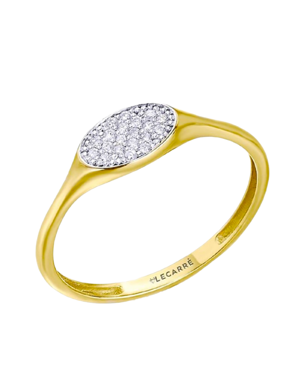 Anel Bicolor Diamantes Ouro 18Kt LeCarré