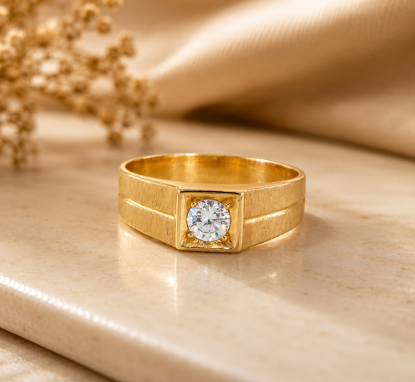 Anel Solitário Ouro 19.2Kt