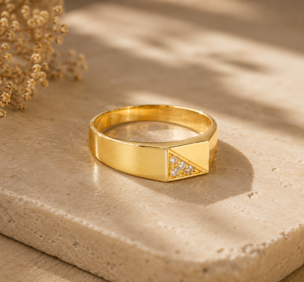 Anel Personalizável Zircónias Ouro 19.2Kt