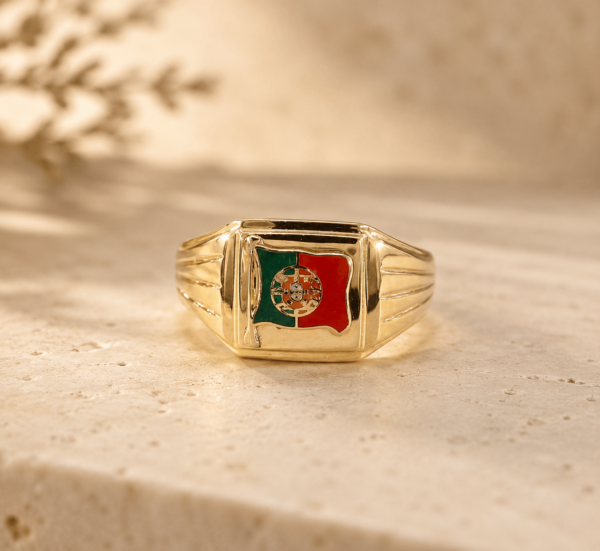 Anel Bandeira Portuguesa Ouro 19.2Kt