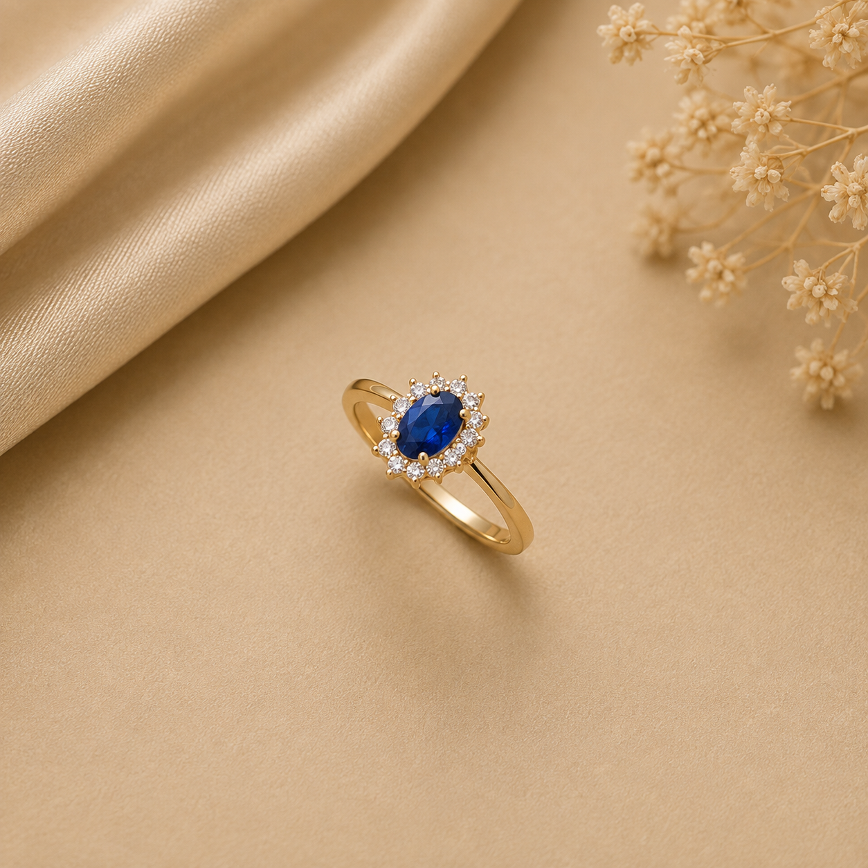 Anel Lady Di Ouro 9kt