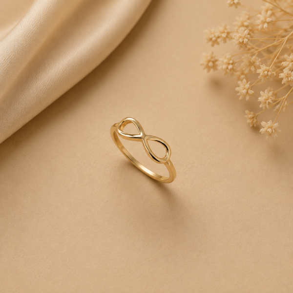 Anel Infinito Ouro 9kt