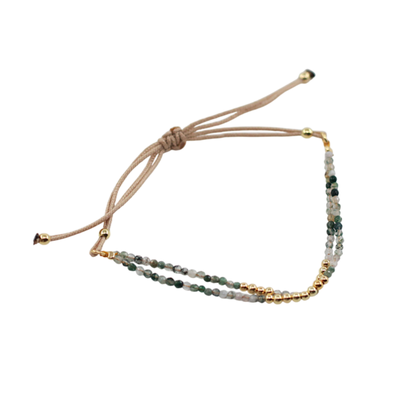 Pulseira Bolinhas Prata Dourada