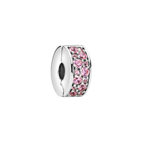 Clip Pavé Cor-de-Rosa Pandora