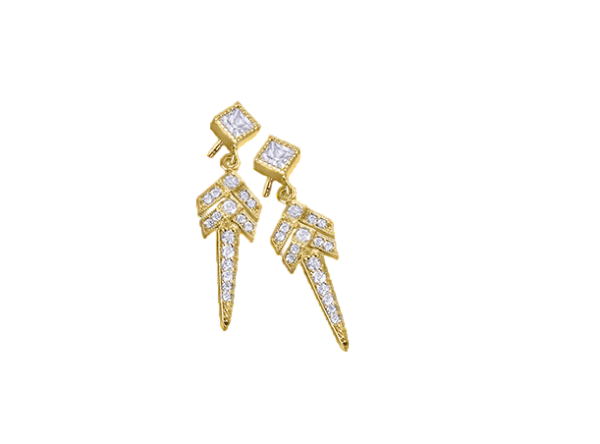 Topaz diamond earrings 18Kt gold Lecarré