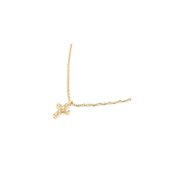 Lecarré 18kt Gold Diamond Cross Necklace