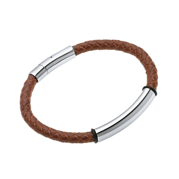 Hassu Steel Leather Customizable Bracelet