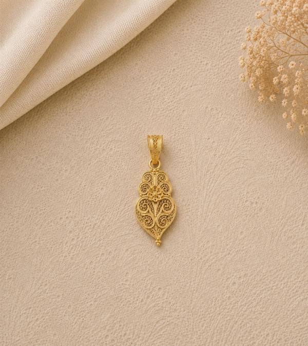 Coração Viana Filigrana Ouro 19.2Kt