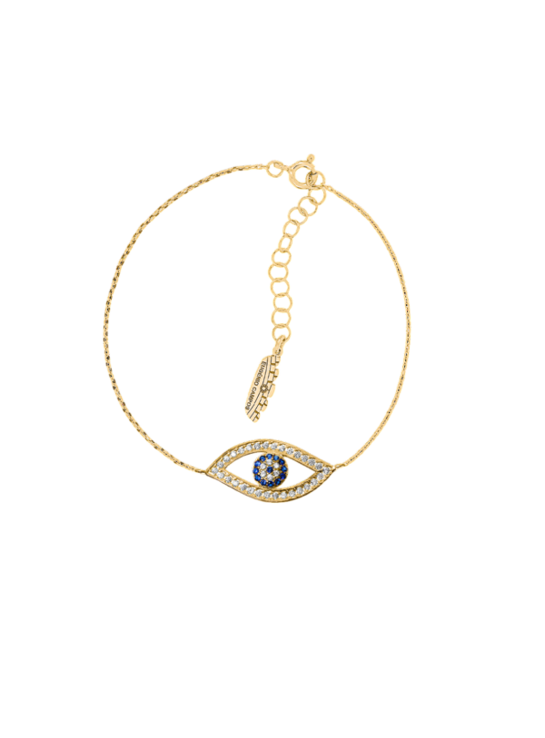 Pulseira Blue Mystic Eye Prata Dourada