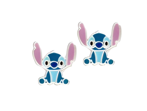 Brincos Stitch Prata Disney