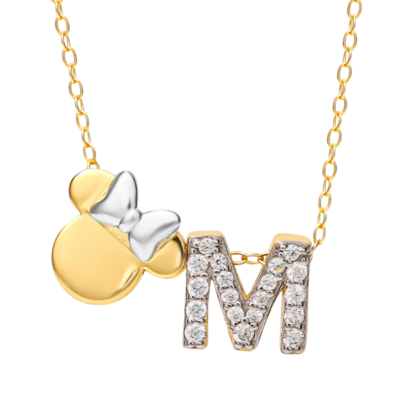 Colar Inicial M Prata Disney