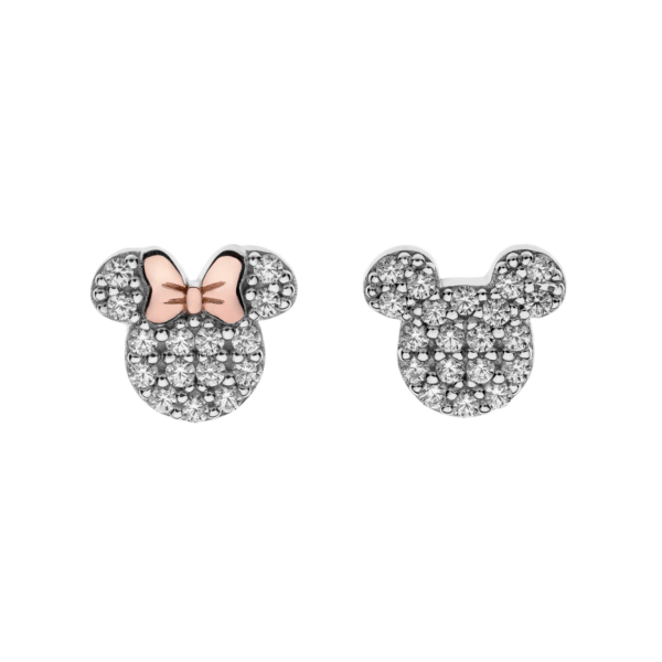 Brincos Minnie/Mickey Prata Disney