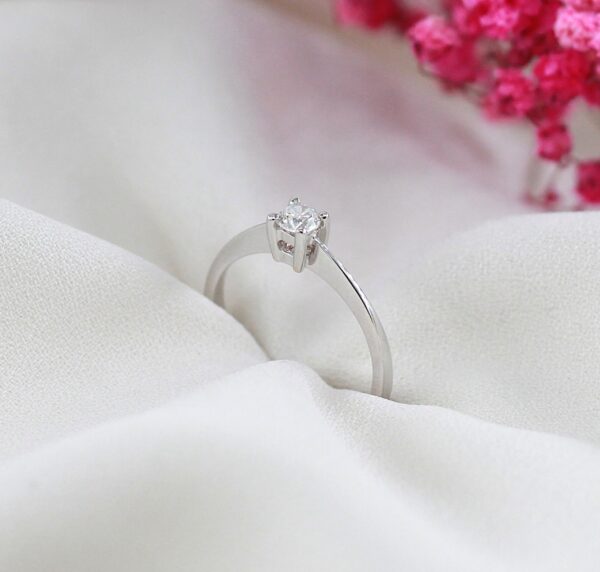 Anel Solitário Diamante Ouro 19,2Kt