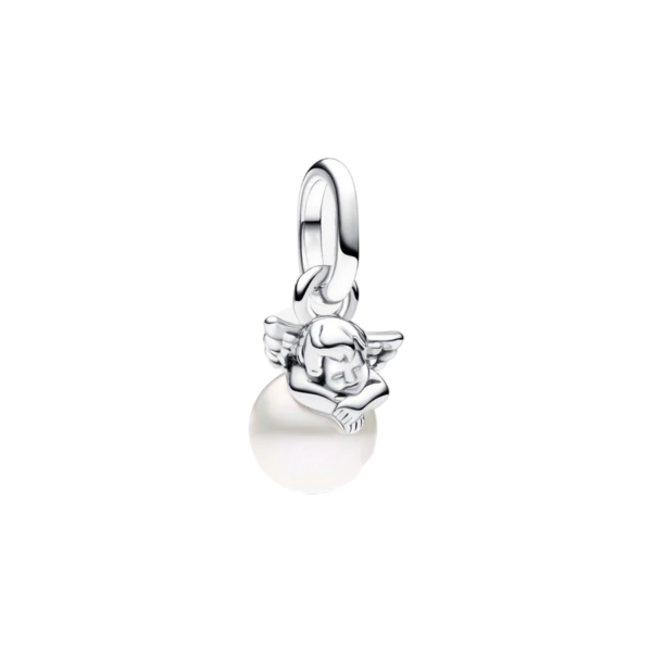 Pandora Pearl Cupid Charm