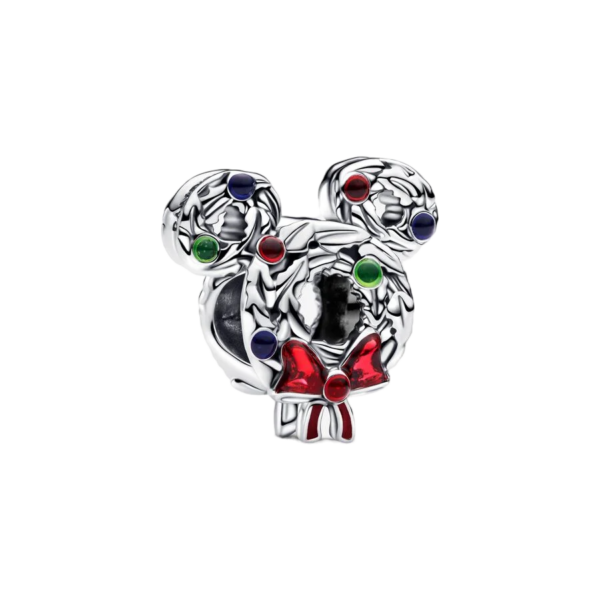 Mickey Disney Pandora Christmas Wreath Charm