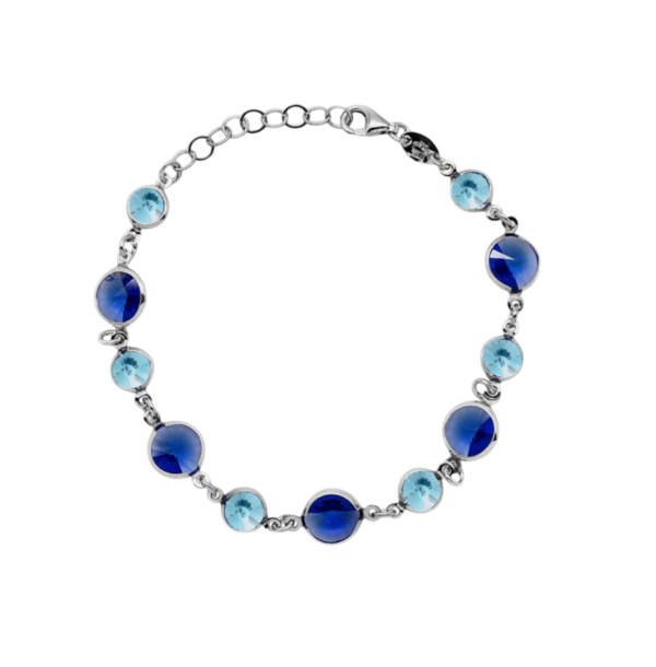 Pulseira Cristal Prata Dourada