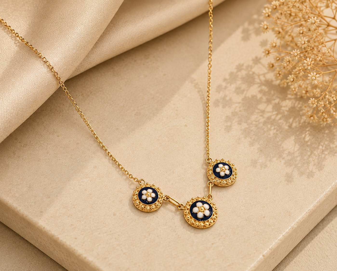 Colar Caramujos Ouro 19,2Kt