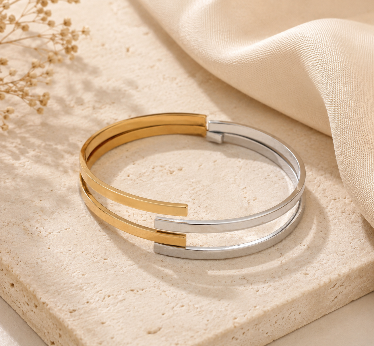 Escrava Bicolor Aberta Ouro 19,2Kt
