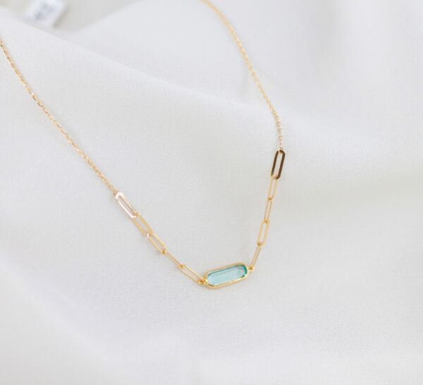 19.2Kt Gold Link Center Necklace