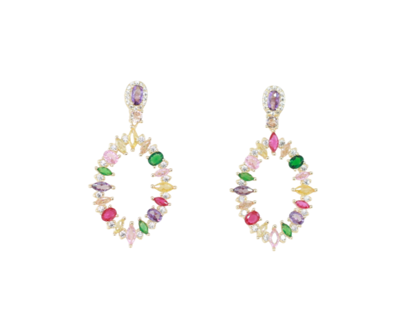 Dangle Zirconia Earrings