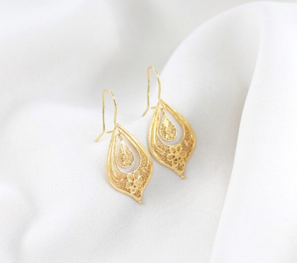 19.2Kt Gold Filigree Earrings