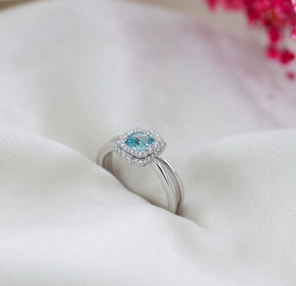 Anel Topázio e Diamantes Ouro 19,2Kt