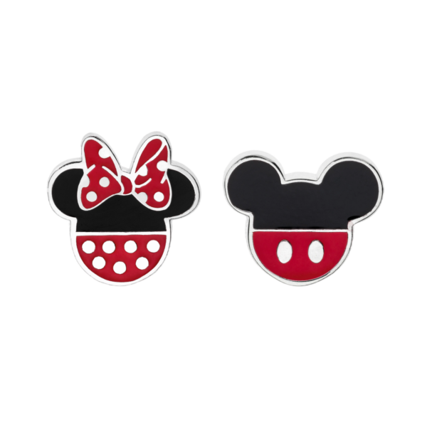 Brincos Minnie/Mickey Prata