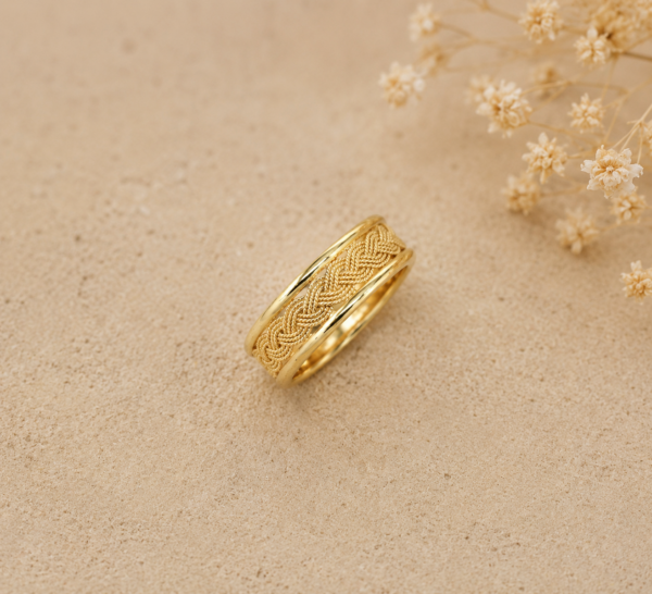 Anel Trança Ouro 19.2Kt
