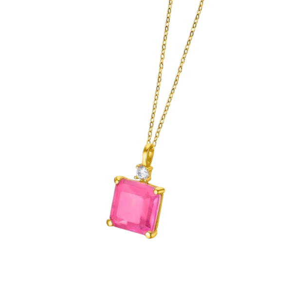 Colar Quartzo Rosa Ouro 18Kt Lecarré