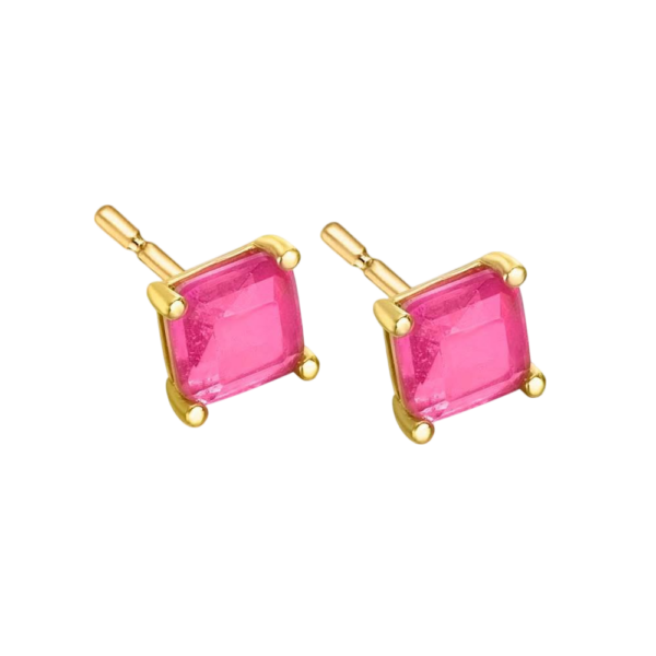 Brincos Quartzo Rosa Ouro 18Kt Lecarré