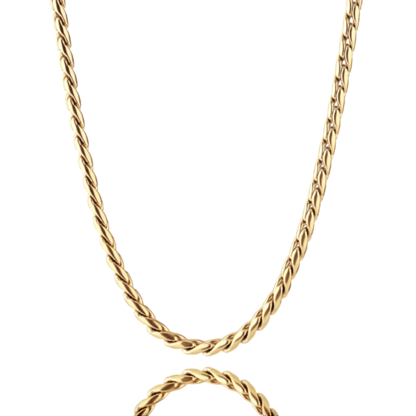 Colar Aço Dourado Hassu