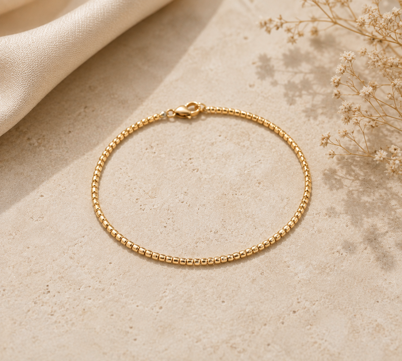 Escrava Bolinhas Ouro 19,2Kt