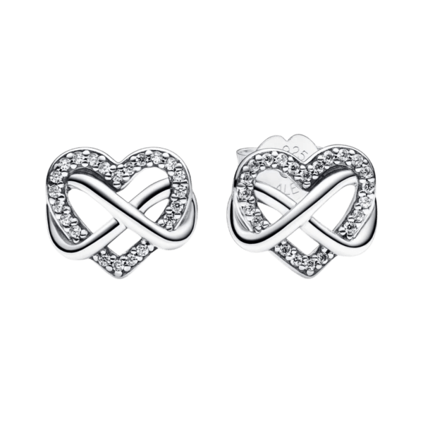 Brincos Infinity Heart Prata Pandora