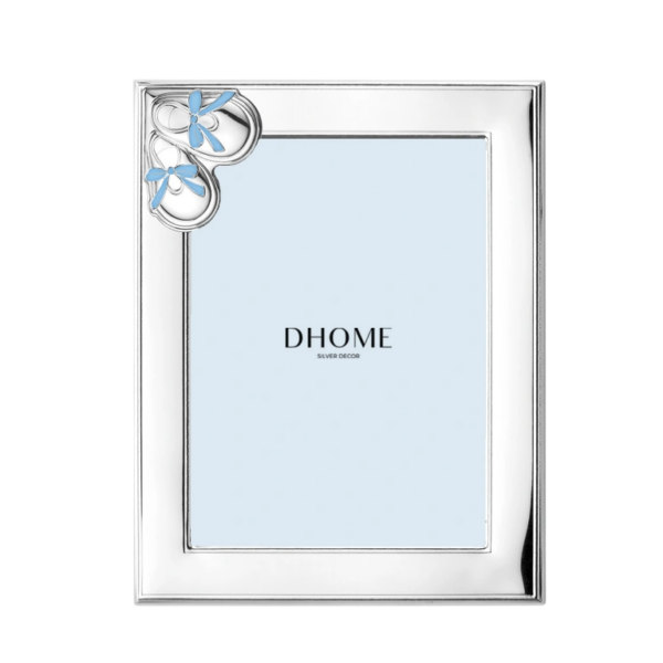 Moldura Criança Sapatinhos Pvd Prateado