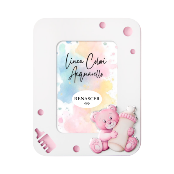 Moldura Madeira Biberon PVD Prateado