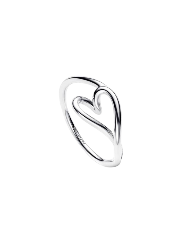 Anel Pequeno Coração Prata Pandora