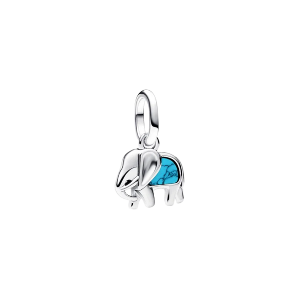 Conta Elefante Turquesa Prata Pandora