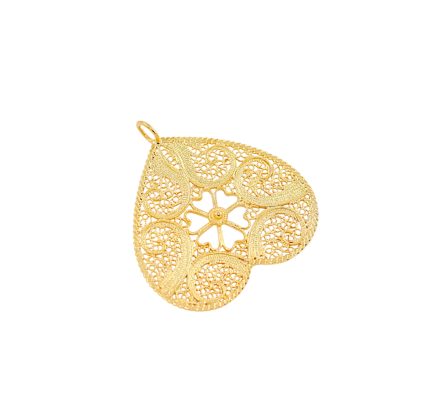 Medalha Coração Filigrana Prata