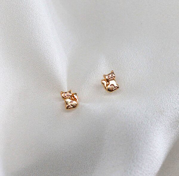 Brincos Gato Ouro 19,2Kt