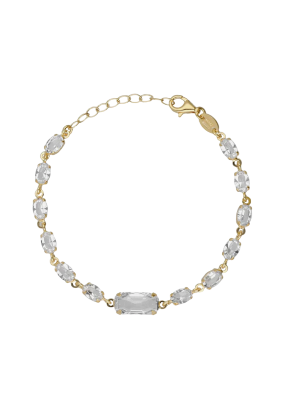 Pulseira Cristais Prata Victória Cruz